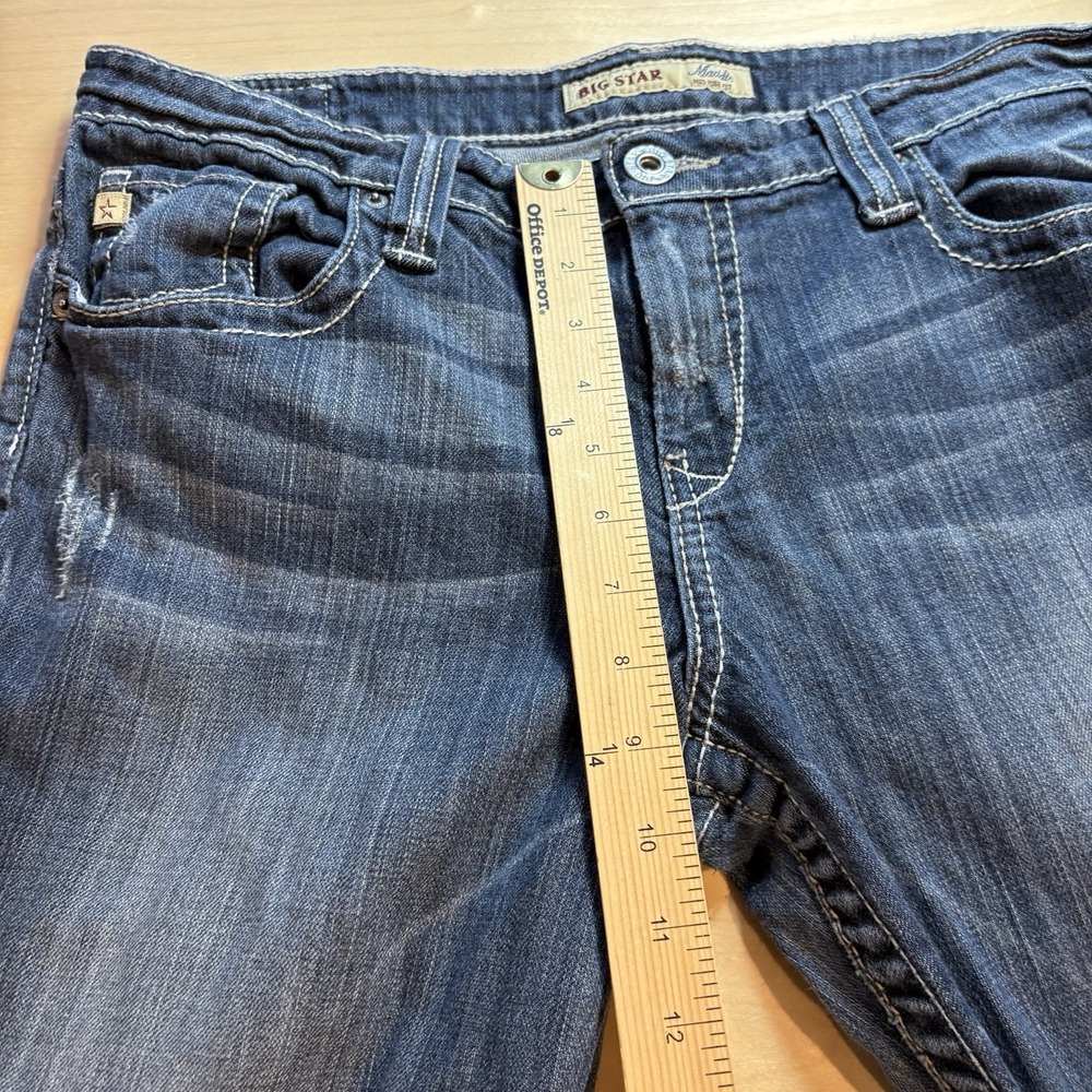 Big Star Women 33R Blue Jeans Maddie Mid Rise Y2K Denim Lycra - Picture 13 of 16